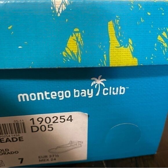 Montego Bay Club - thong sandal - Gold - size 7 - Picture 6 of 6